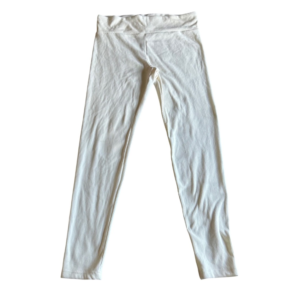 No Boundaries High Rise Ankle Ribbed Legging Womens Size XXL (20) White Soft